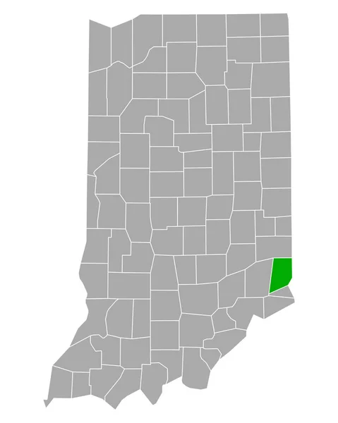 Mapa Dearborn Indiana —  Vetores de Stock