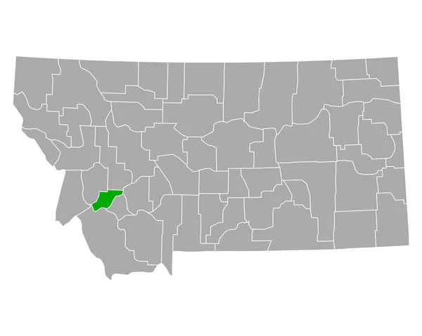 Карта Deer Lodge Монтане — стоковый вектор