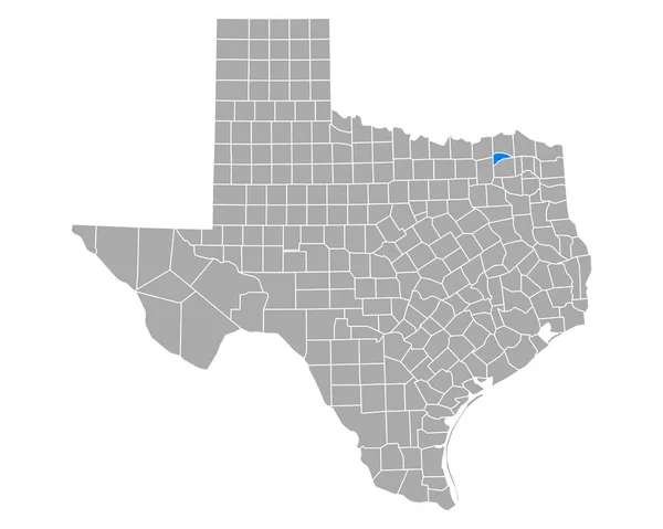 テキサス州のデルタ地図 — ストックベクタ
