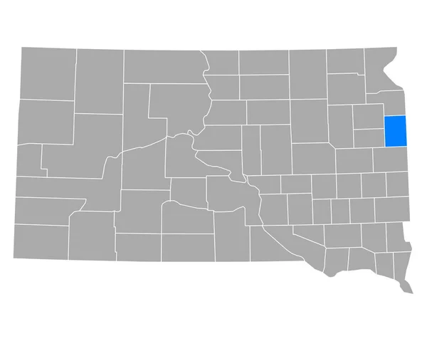 Mappa Deuel South Dakota — Vettoriale Stock