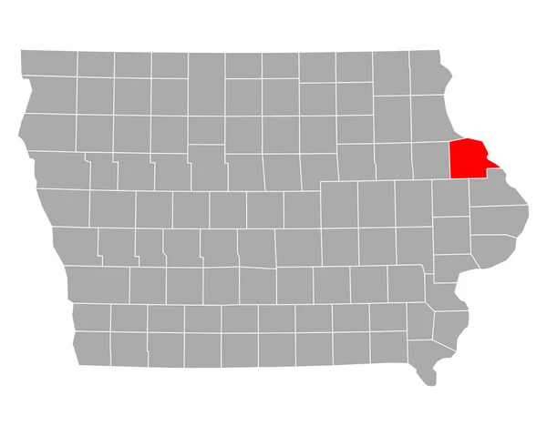 Map Dubuque Iowa — Stock Vector