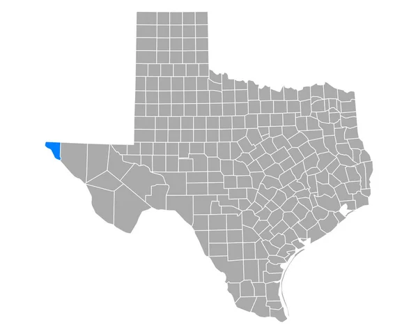 Map Paso Texas — Stock Vector