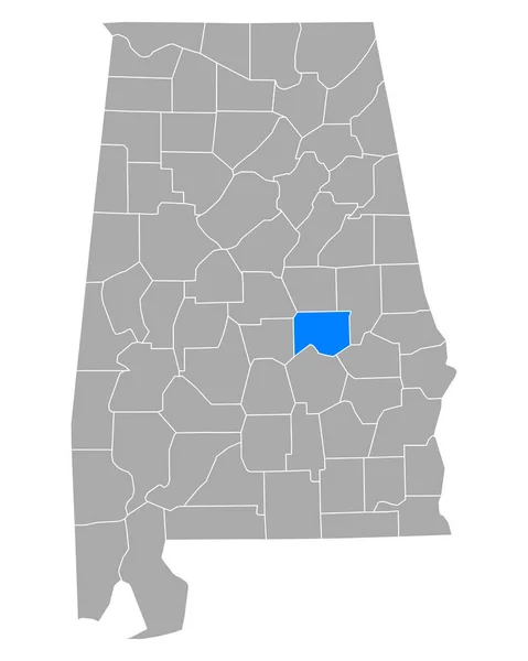 Mapa Elmore Alabama —  Vetores de Stock