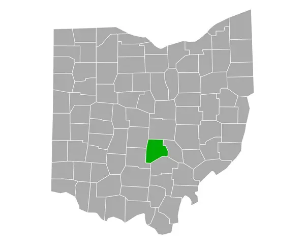 Ohio Daki Fairfield Haritası — Stok Vektör