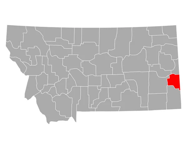 Karte Von Fallon Montana — Stockvektor