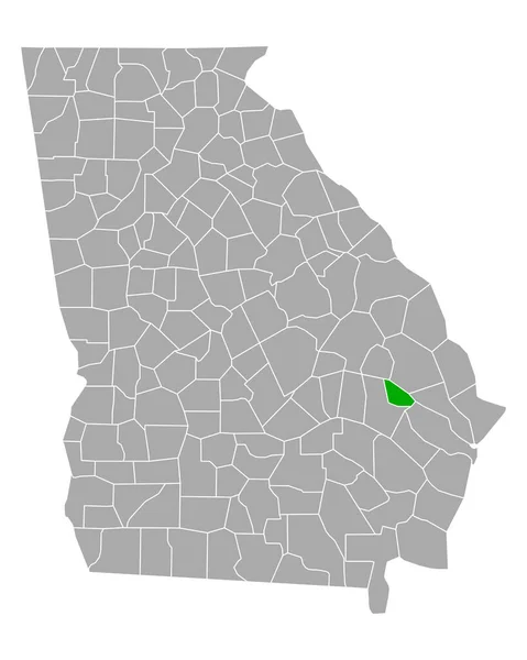 Mapa Evans Georgia — Vector de stock