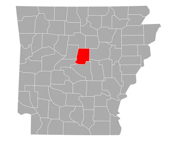 Mapa Faulkneru Arkansasu — Stockový vektor