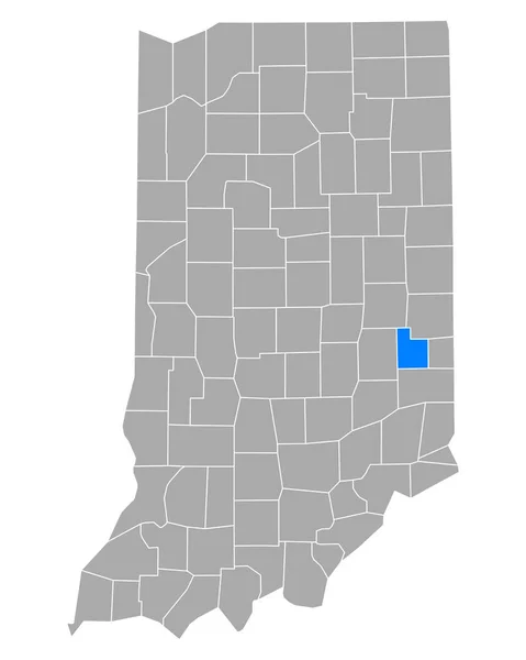 Karta Över Fayette Indiana — Stock vektor