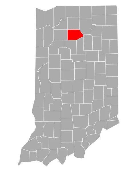 Kaart Van Fulton Indiana — Stockvector