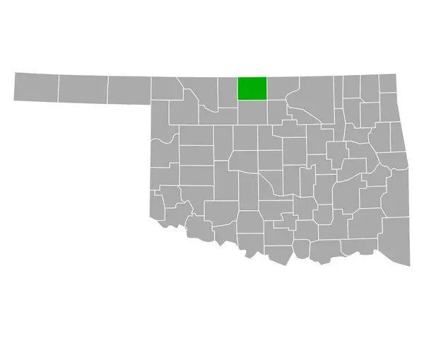 Karta Över Bidrag Oklahoma — Stock vektor