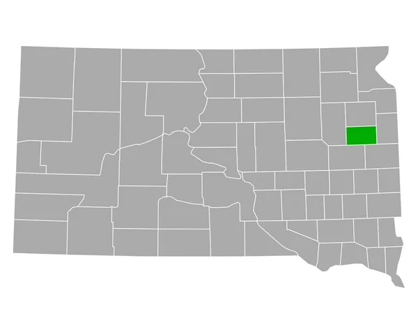 Karta Över Hamlin Södra Dakota — Stock vektor