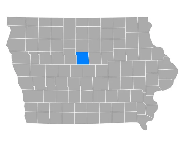 Map Hamilton Iowa — Stock Vector