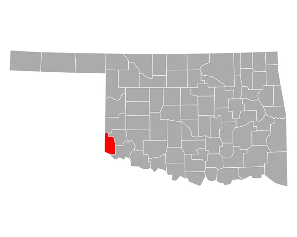 Карта Гармона Оклахомі — стоковий вектор