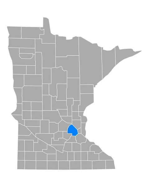 Karte Von Hennepin Minnesota — Stockvektor