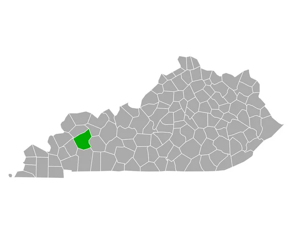 Mapa Hopkinse Kentucky — Stockový vektor