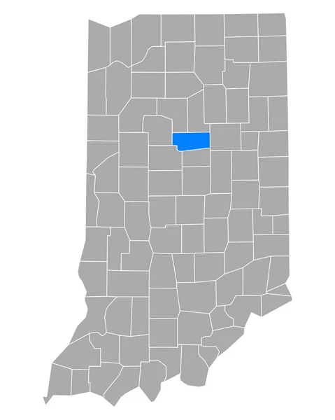 Mapa Howarda Indiana — Wektor stockowy
