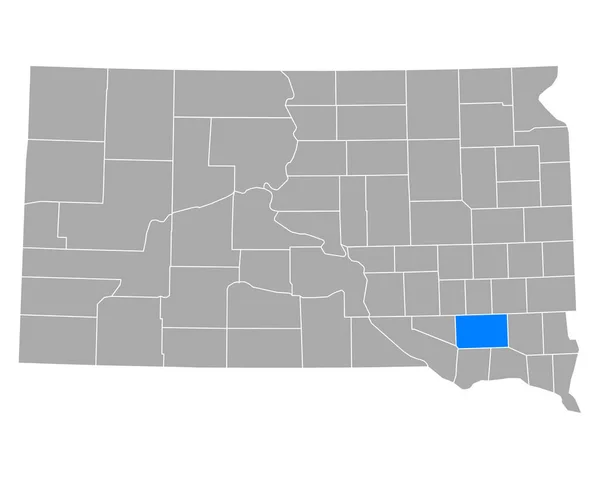 Kaart Van Hutchinson South Dakota — Stockvector