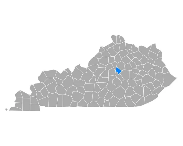 Mapa Jessaminu Kentucky — Stockový vektor