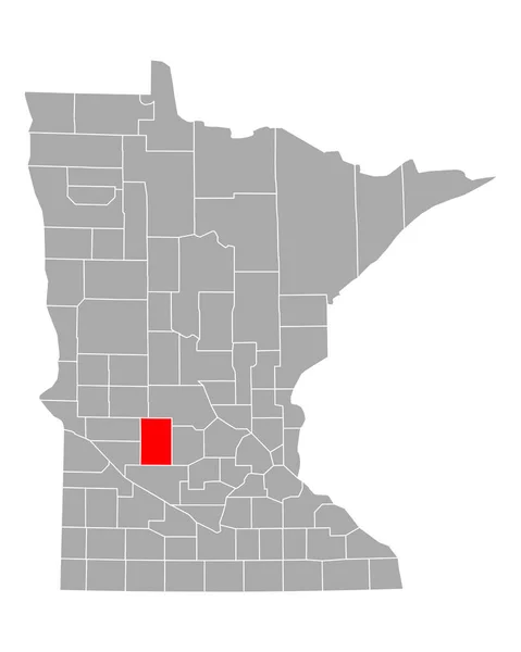 Mapa Kandiyohi Minnesota — Vetor de Stock