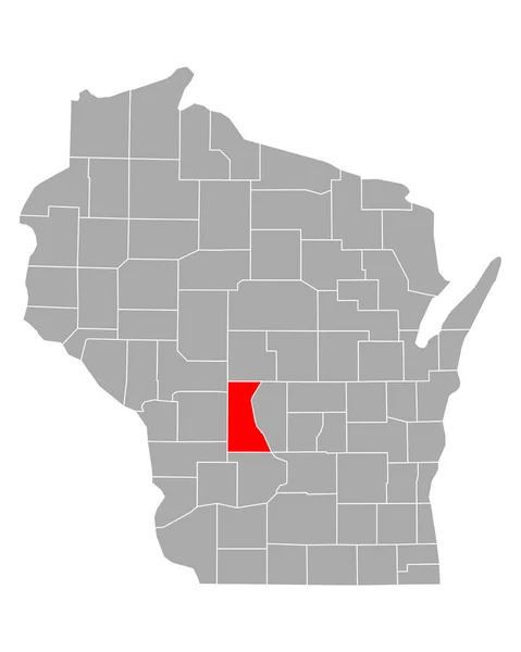 Mapa Juntos Wisconsin — Vetor de Stock