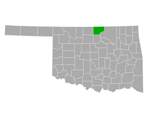オクラホマ州地図 — ストックベクタ