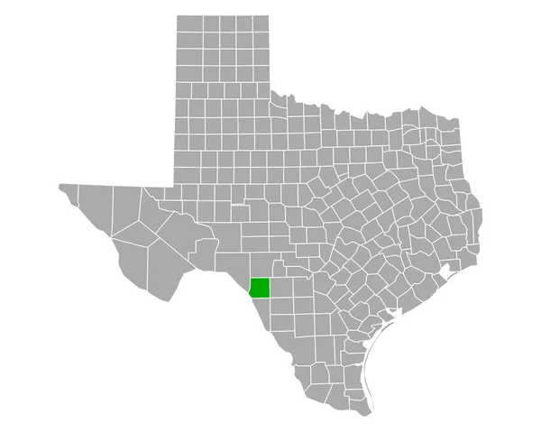 Karte Von Kinney Texas — Stockvektor
