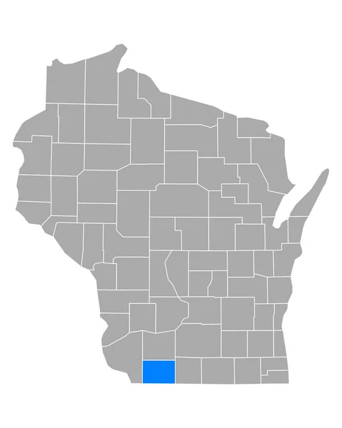 Map Lafayette Wisconsin — Stock Vector