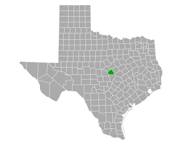 Mapa Lampas Texasu — Stockový vektor