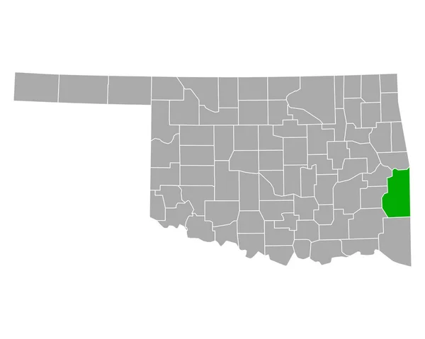 Karta Över Flore Oklahoma — Stock vektor