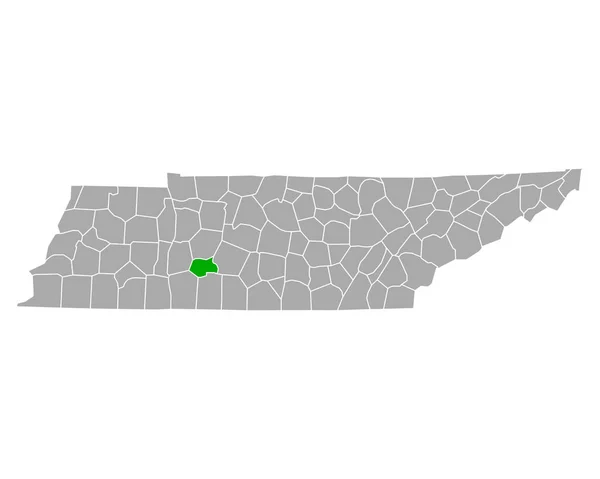Lewis Térképe Tennessee Ben — Stock Vector