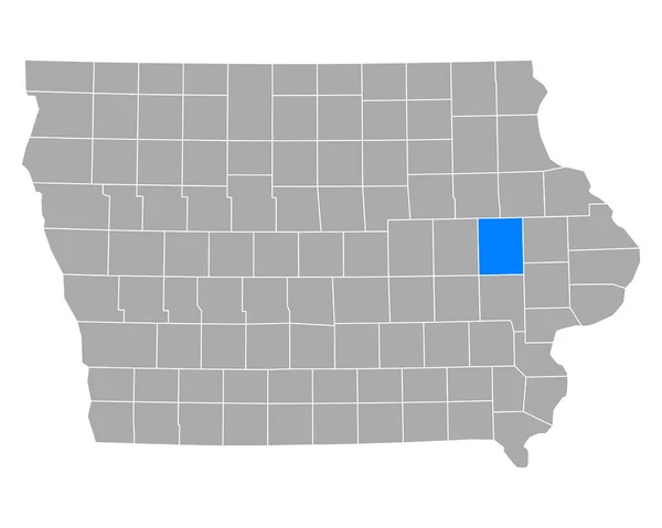 Mapa Roupa Cama Iowa — Vetor de Stock