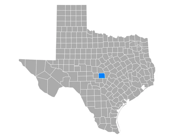 Teksas Taki Llano Haritası — Stok Vektör