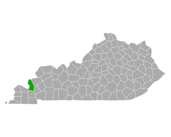 Mapa Livingstonu Kentucky — Stockový vektor