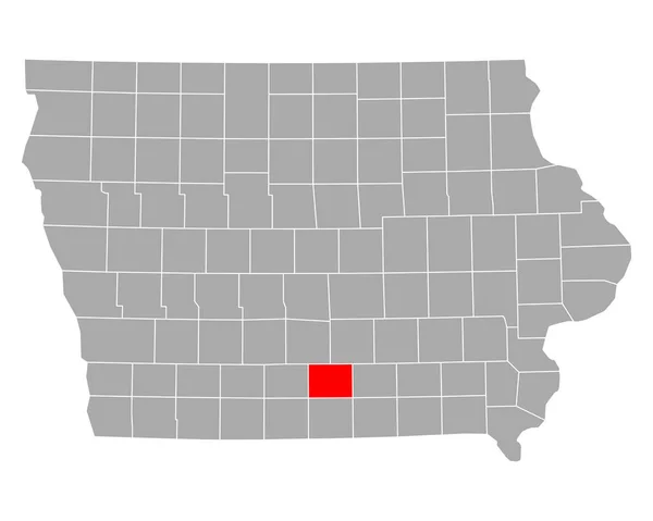 アイオワ州のルーカス地図 — ストックベクタ