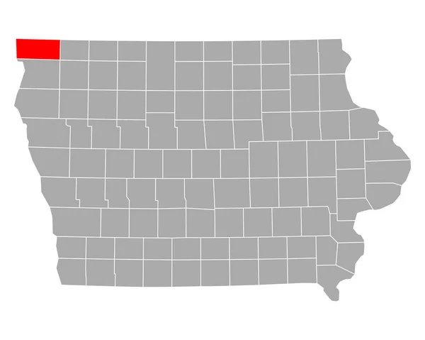 Mapa Cartões Plásticos Iowa — Vetor de Stock