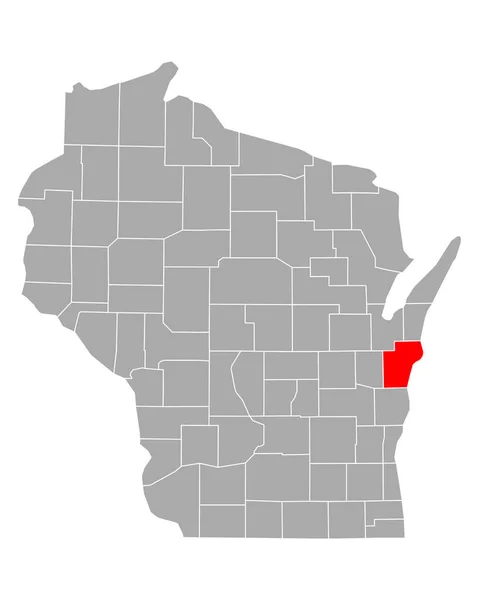 Mapa Manômetros Industriais Wisconsin — Vetor de Stock