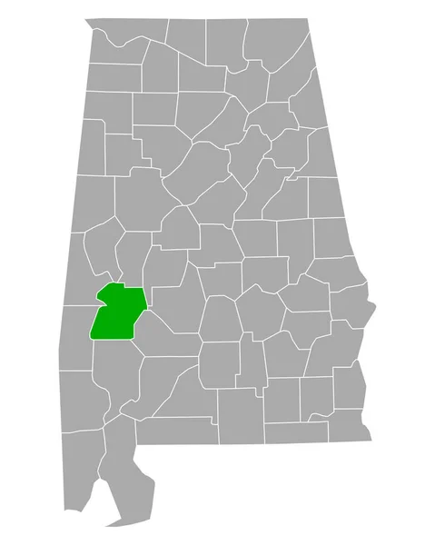 Carte Marengo Alabama — Image vectorielle