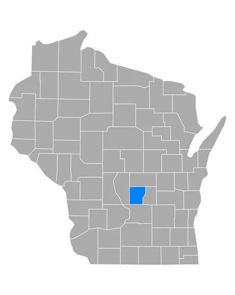 Mapa Marquette Wisconsinu — Stockový vektor