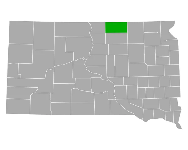 Mappa Mcpherson South Dakota — Vettoriale Stock