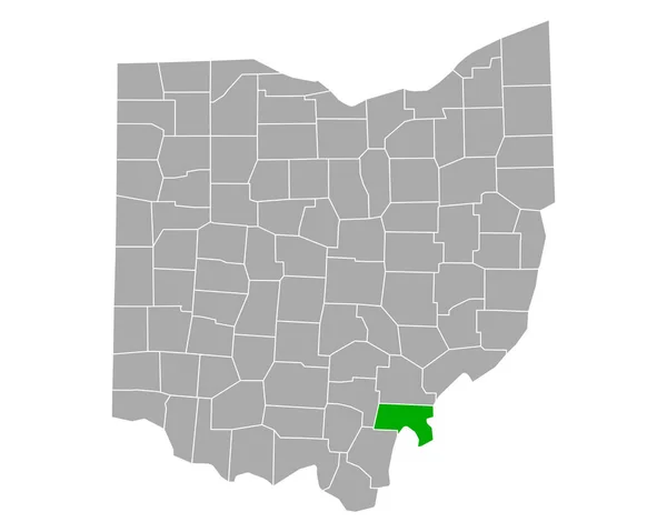 オハイオ州の地図 — ストックベクタ