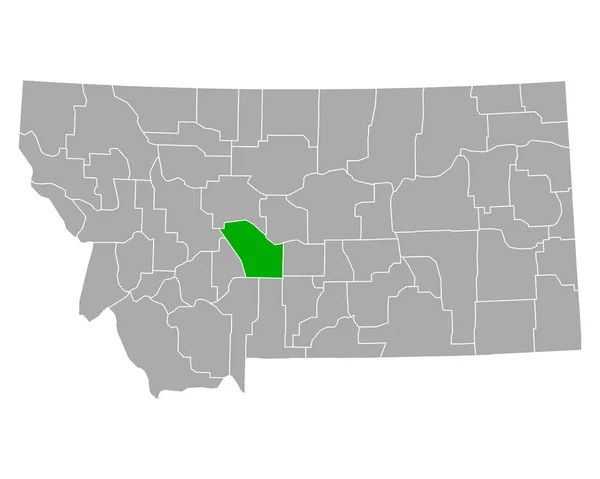 Montana Daki Meagher Haritası — Stok Vektör