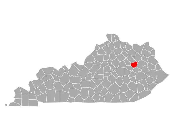 Mapa Menifee Kentucky — Vetor de Stock
