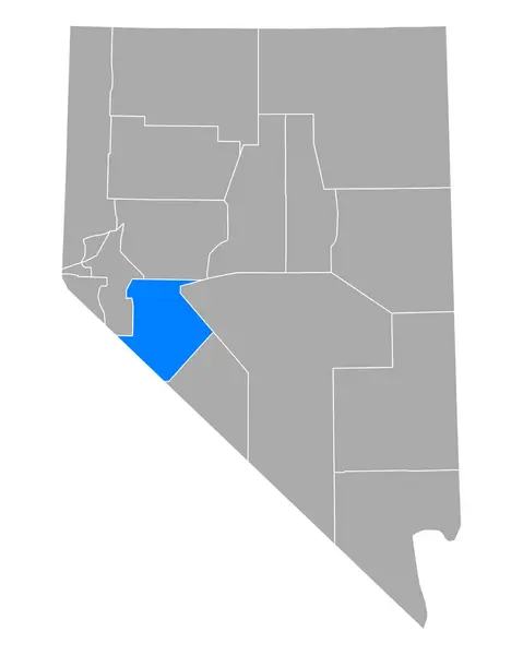 Karta Över Mineral Nevada — Stock vektor