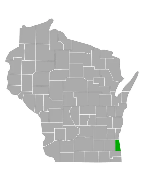 Mapa Milwaukee Wisconsinu — Stockový vektor