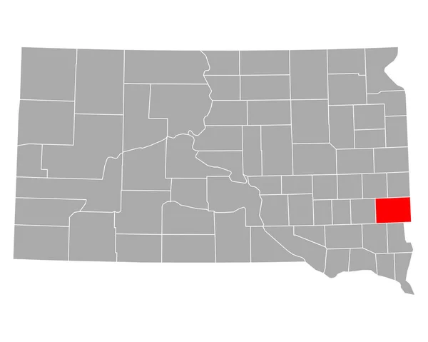 Mapa Minnehaha Dakota Del Sur — Archivo Imágenes Vectoriales