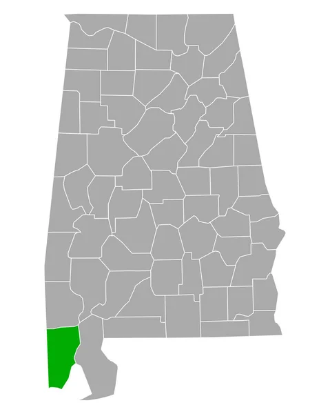 Mapa Móveis Cozinha Alabama — Vetor de Stock