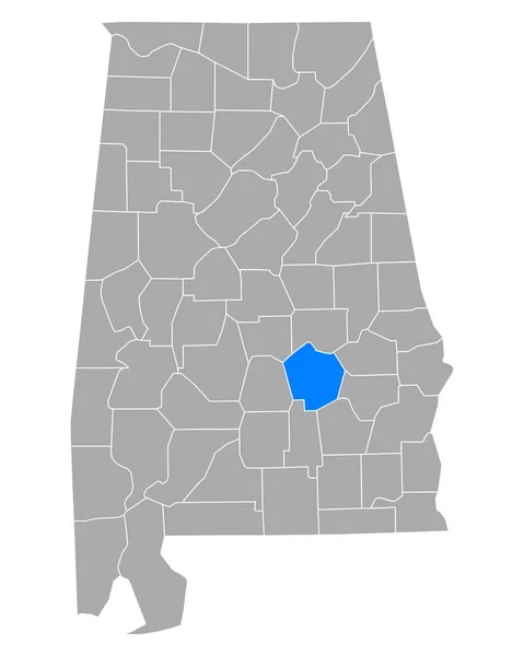Carte Montgomery Alabama — Image vectorielle