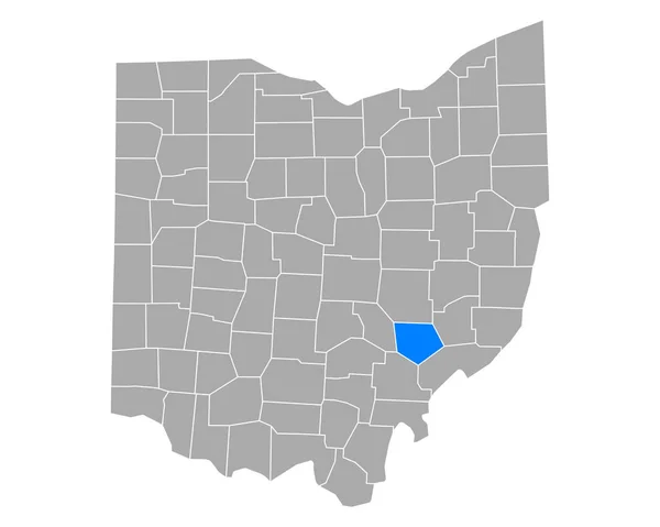 Kaart Van Morgan Ohio — Stockvector