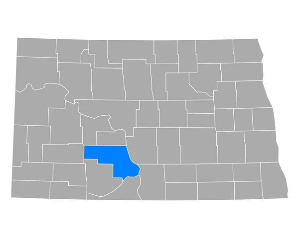 Kuzey Dakota Daki Morton Haritası — Stok Vektör