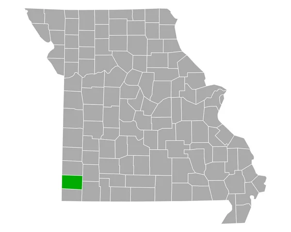 Mapa Newtonu Missouri — Stockový vektor